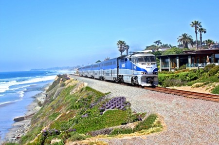 Beach views accompany every ride on the Pacific Surfliner. 