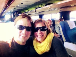 Jenni & Matt on the Train