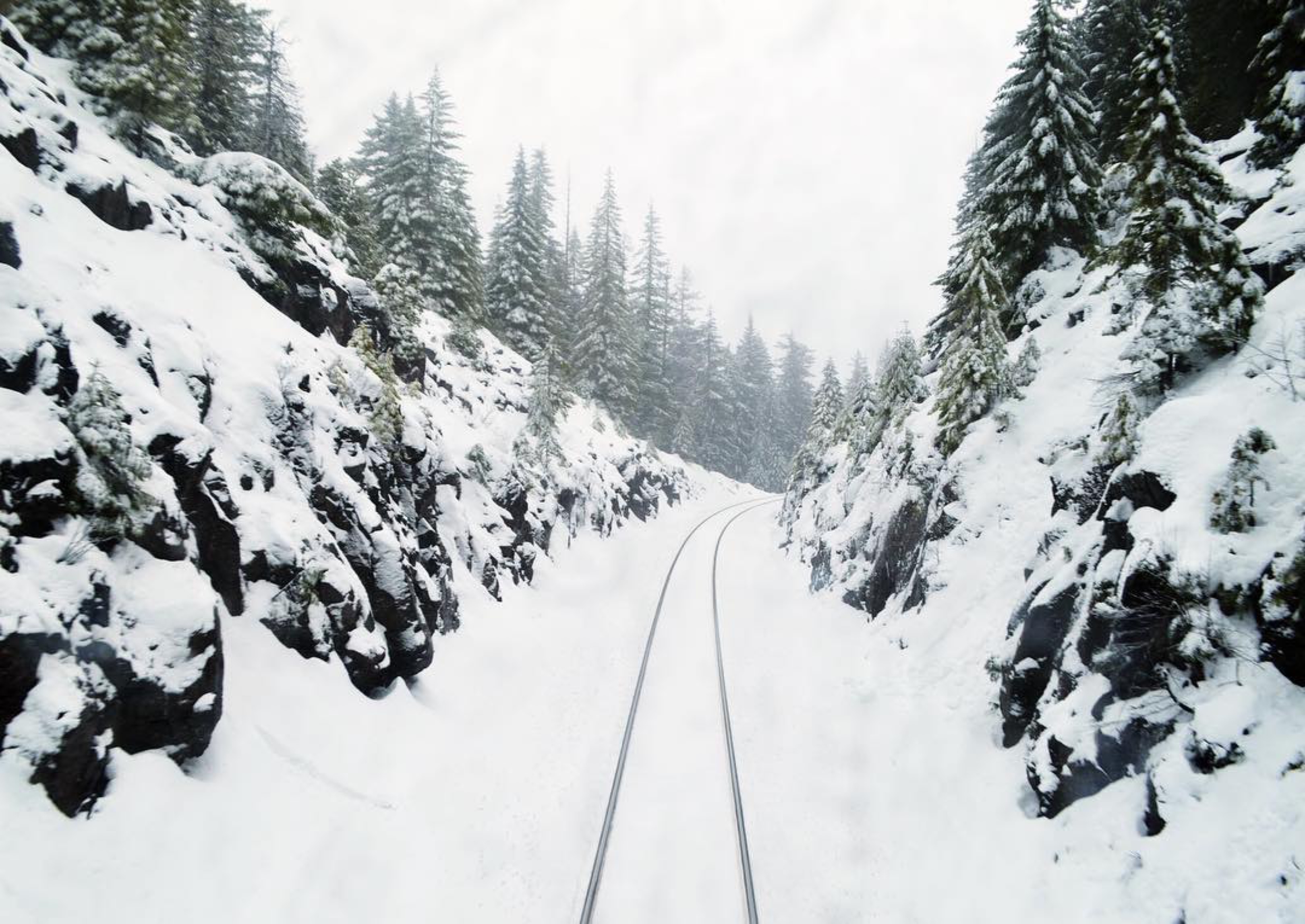 Amtrak Snow Vacation Railroad Tracks