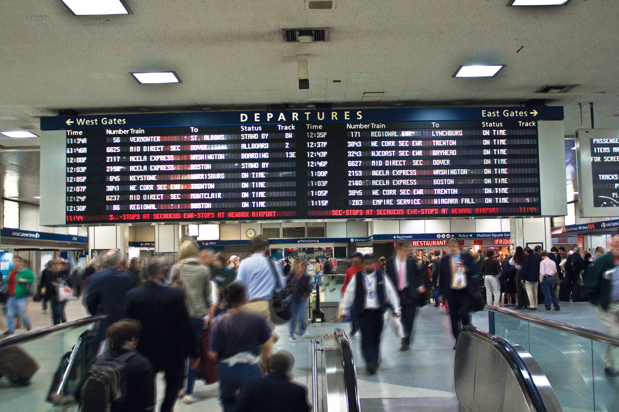 New York's Penn Station Solari Boards